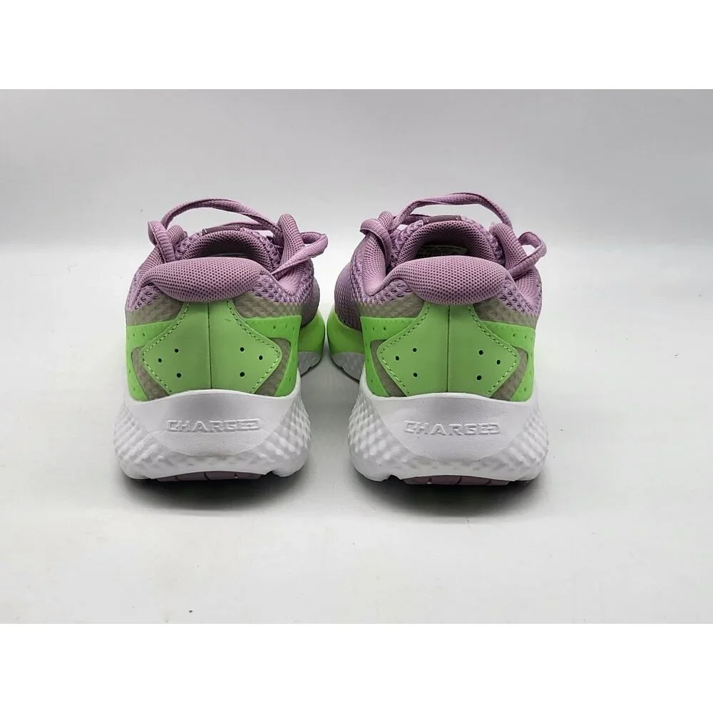 Under Armour Charged Pursuit 2 Youth 5.5Y Purple Green‎ Mesh Running Shoes NWOB
